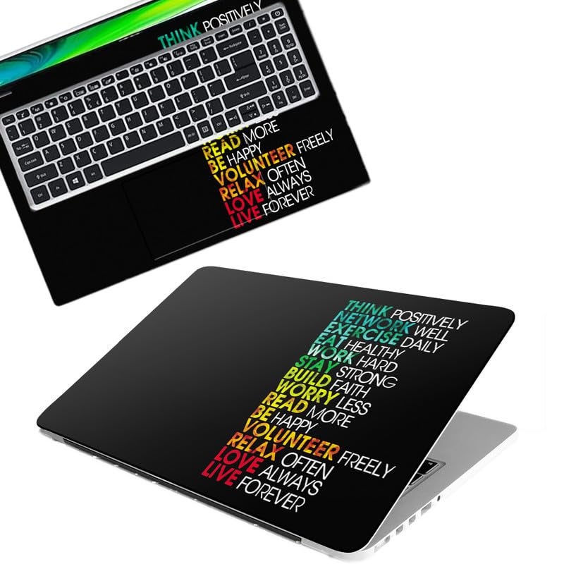Galaxsia DSGN Dontgiveup-001 Full Body Laptop Skin Bubble-Free| Laminated & Removable | HD Quality Sticker for Laptops Upto 15.6 Inches Compatible with Hp/Dell/Acer/Lenovo/Asus etc - Image 1