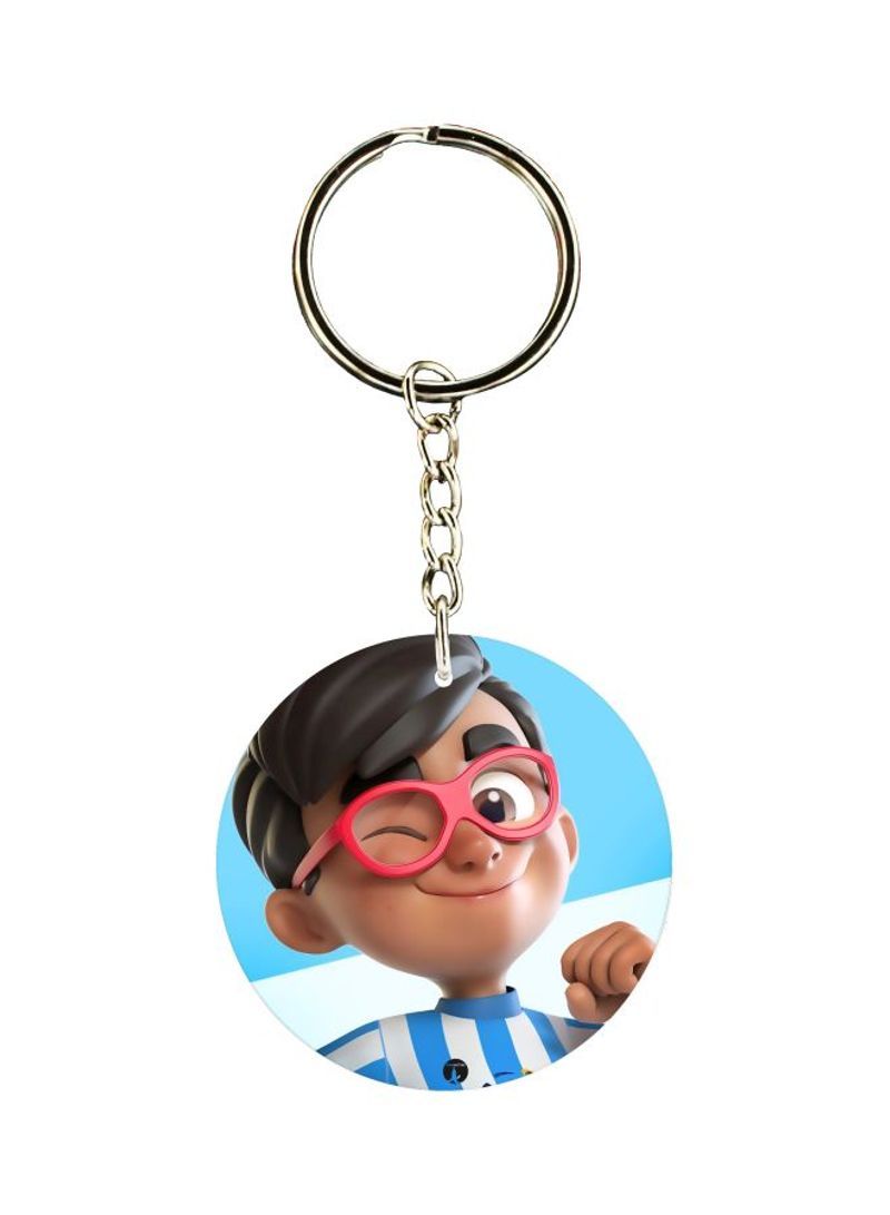 Double Sided Cartoon Printed Keychain