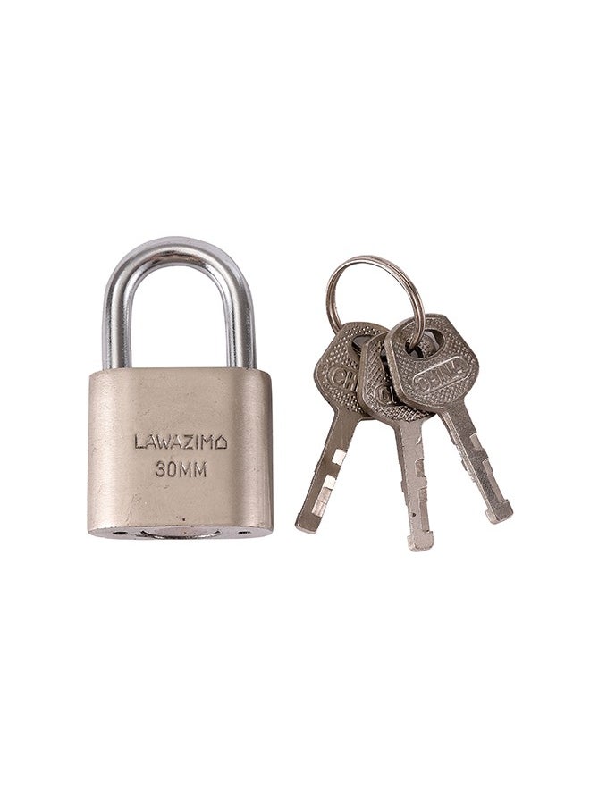 LAWAZIM - Short ring padlock  | Outdoor Padlock Weatherproof Heavy-Duty Locks for Gate Fence Hasp Cabinet Toolbox School Gym Locker - Image 1