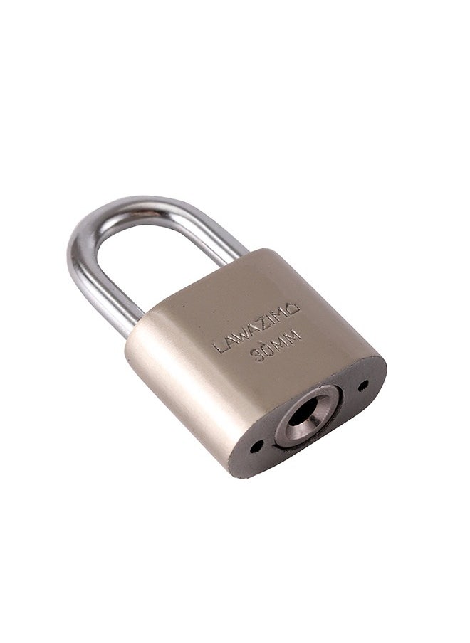 LAWAZIM - Short ring padlock  | Outdoor Padlock Weatherproof Heavy-Duty Locks for Gate Fence Hasp Cabinet Toolbox School Gym Locker - Image 1