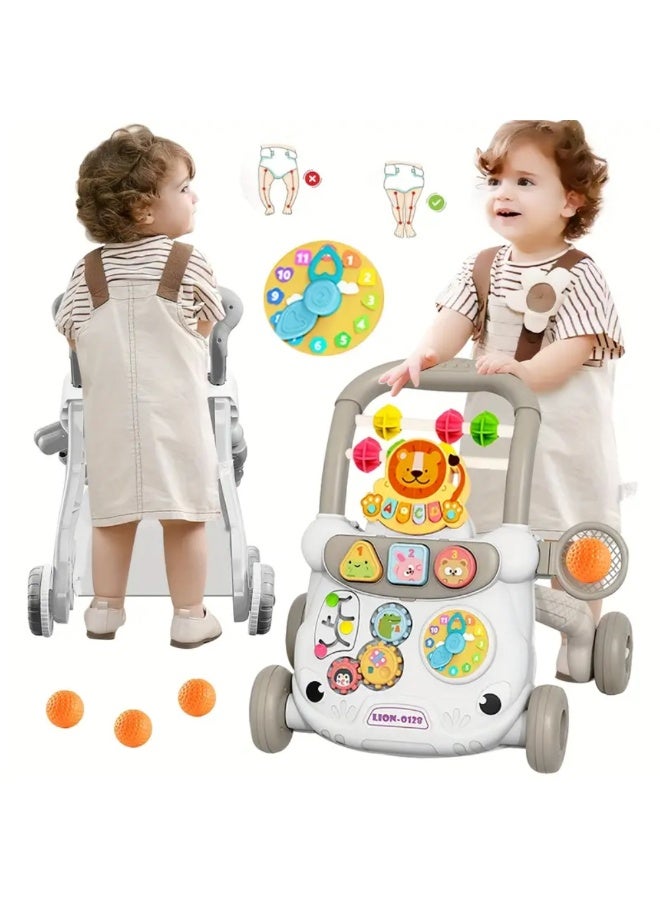 Factory Price Theo Early Walking Support Baby Walker – Music Toys, Shape Sorter, Safe ABS Material & Speed Control - Image 3