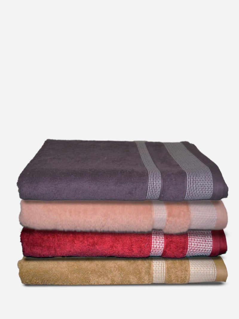 Athom Living Premium Cotton Bath Towel Pack of 4 Soft, Absorbent, and Luxurious Bathroom Essentials/Soft and Absorbent Spa-Quality/Bath Linens/Durable - Image 1