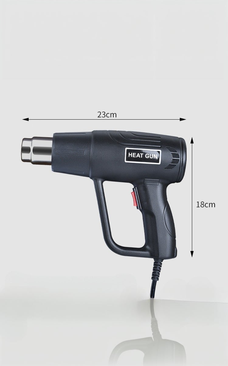 kashemano Industrial Heat gun, Hot air blower, 2000 W, 600 °C maximum temperature, 2 temperature settings, Black - Image 2
