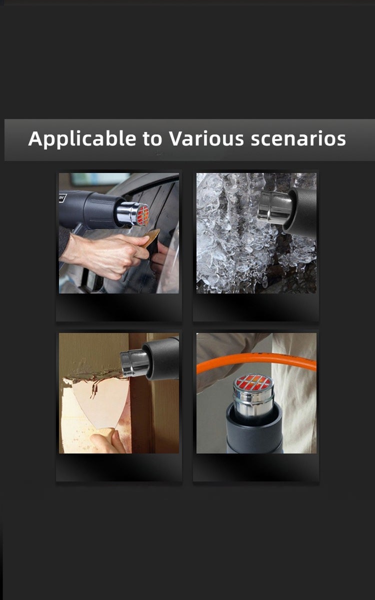 kashemano Industrial Heat gun, Hot air blower, 2000 W, 600 °C maximum temperature, 2 temperature settings, Black - Image 5