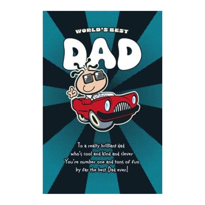 UK Greetings Bubblegum Happy Birthday World's Best Dad Greeting Card - Image 1