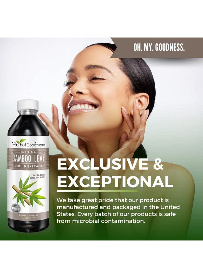 Herbal Papaya - Bamboo Extract For Hair Growth Natural Bamboo Leaf Organic Hair Skin And Nail Vitamins Natural Silica Collagen Supplement Radiant Skin And Nails 12Oz Liquid Herbal Goodness - Image 1