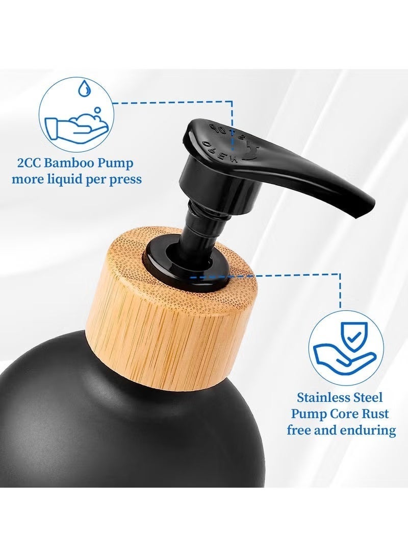 مجموعة مكونة من 2 موزع صابون لليدين والأطباق لموزع زجاجات الحمام والمطبخ مع صابون الأطباق وصابون اليد - Image 4