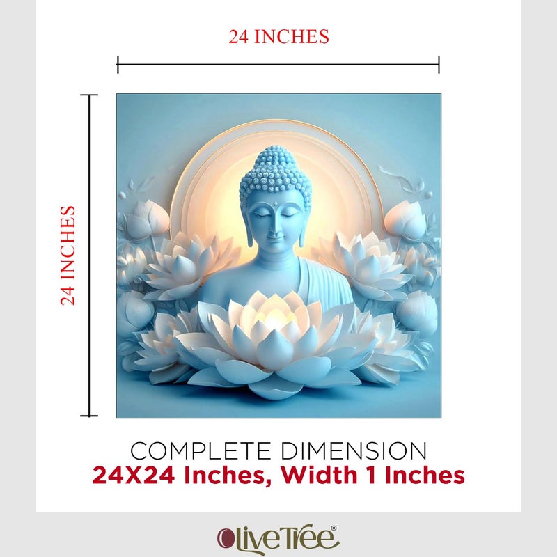 Olive Tree Wooden Wall Art Canvas Painting for Home Bedroom Living RoomEngineered Wood FrameModern Stylish Hanging Wall Art Painting for Wall Decoration24 x 24 inch Multicolour1206 - Image 4