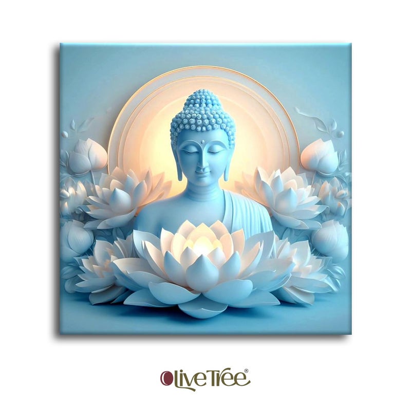 Olive Tree Wooden Wall Art Canvas Painting for Home Bedroom Living RoomEngineered Wood FrameModern Stylish Hanging Wall Art Painting for Wall Decoration24 x 24 inch Multicolour1206 - Image 3