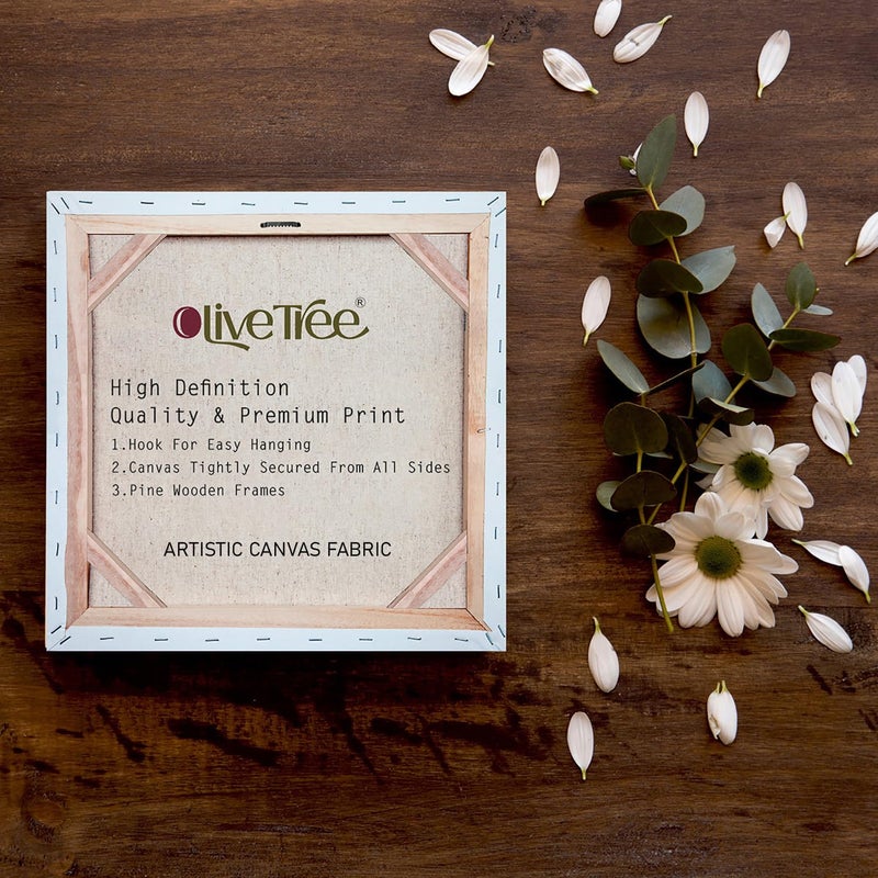 Olive Tree Wooden Wall Art Canvas Painting for Home Bedroom Living RoomEngineered Wood FrameModern Stylish Hanging Wall Art Painting for Wall Decoration24 x 24 inch Multicolour1206 - Image 5