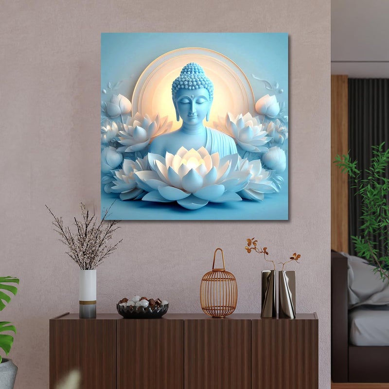 Olive Tree Wooden Wall Art Canvas Painting for Home Bedroom Living RoomEngineered Wood FrameModern Stylish Hanging Wall Art Painting for Wall Decoration24 x 24 inch Multicolour1206 - Image 1