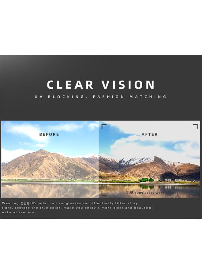شاربدو - نظارة شمسية مستطيلة مربعة مستطيلة الشكل للرجال TR POLARIZED - Image 1