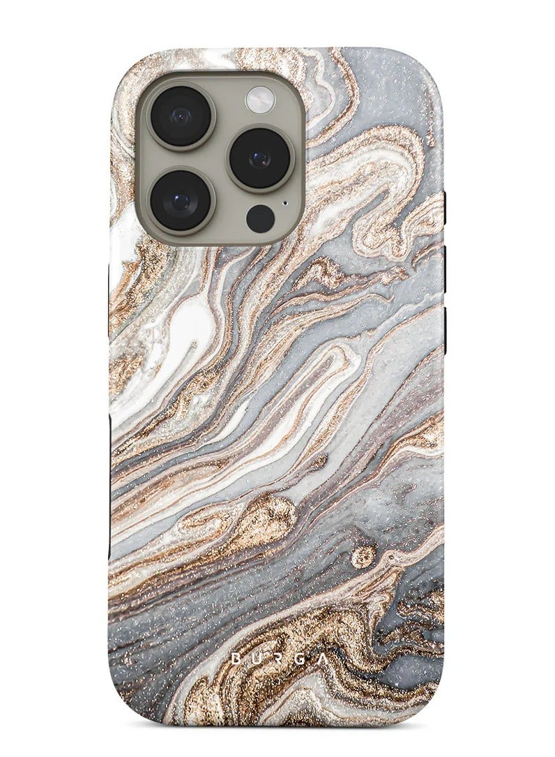 BURGA iPhone 16 Pro Max Case, 2 Piece Hard Shell + TPU Interior, Shock Absorption, All Port Accessible, Raised Bezel For Screen & Camera Protection, Never Fading HQ Print, Gentle Wind - Image 1