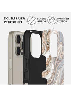 BURGA iPhone 16 Pro Max Case, 2 Piece Hard Shell + TPU Interior, Shock Absorption, All Port Accessible, Raised Bezel For Screen & Camera Protection, Never Fading HQ Print, Gentle Wind  - Image 2