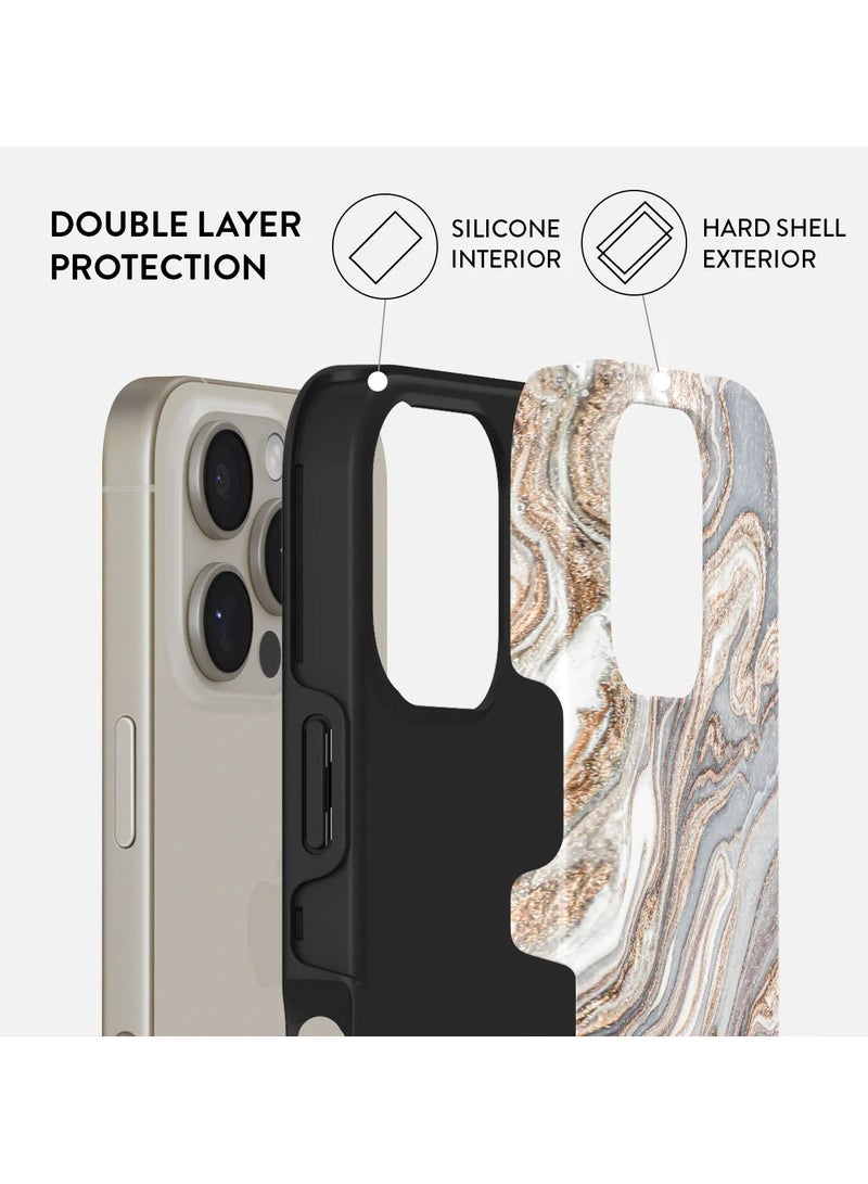 BURGA iPhone 16 Pro Max Case, 2 Piece Hard Shell + TPU Interior, Shock Absorption, All Port Accessible, Raised Bezel For Screen & Camera Protection, Never Fading HQ Print, Gentle Wind - Image 2