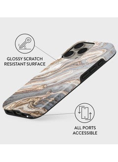 BURGA iPhone 16 Pro Max Case, 2 Piece Hard Shell + TPU Interior, Shock Absorption, All Port Accessible, Raised Bezel For Screen & Camera Protection, Never Fading HQ Print, Gentle Wind  - Image 3