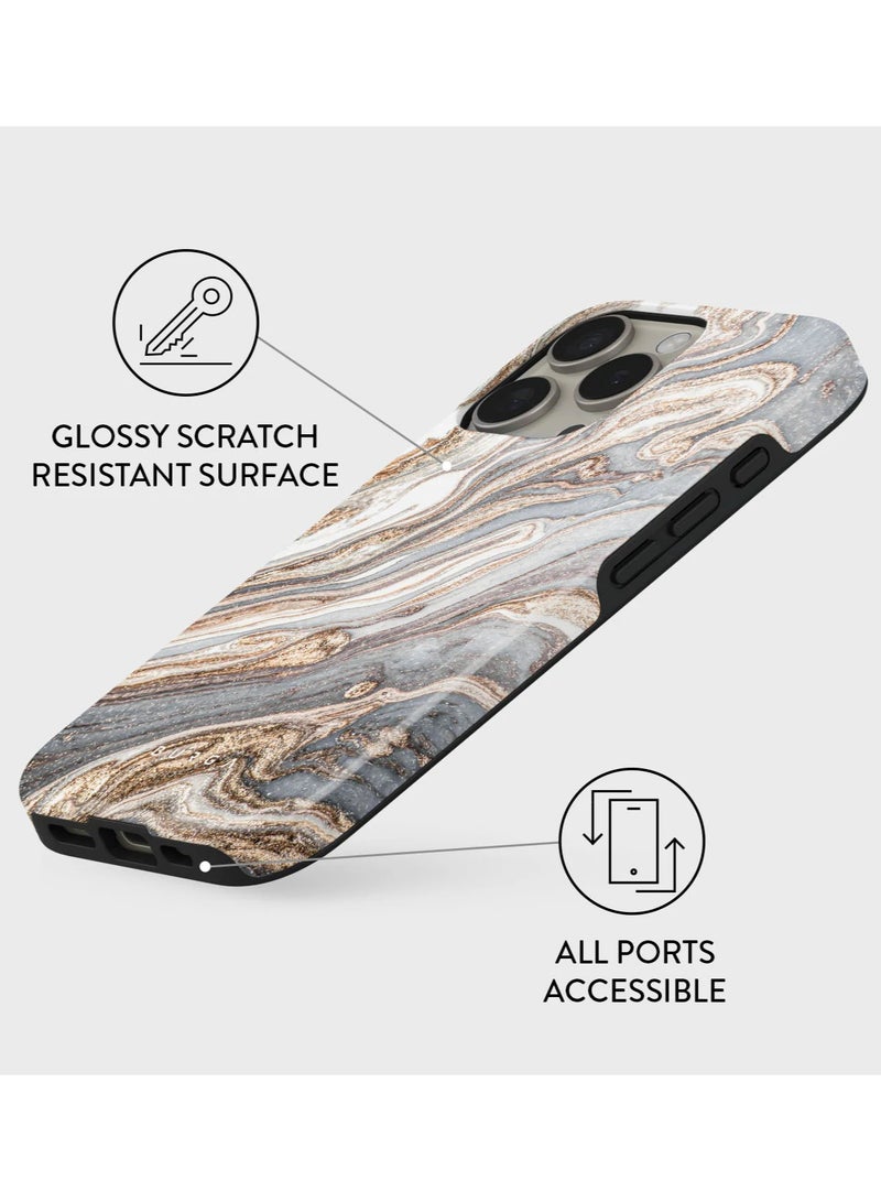 BURGA iPhone 16 Pro Max Case, 2 Piece Hard Shell + TPU Interior, Shock Absorption, All Port Accessible, Raised Bezel For Screen & Camera Protection, Never Fading HQ Print, Gentle Wind - Image 3