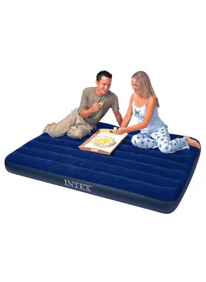 Intex Classic Downy Airbed Set with 2 Pillows and Double Quick Hand Pump, Queen - Image 5