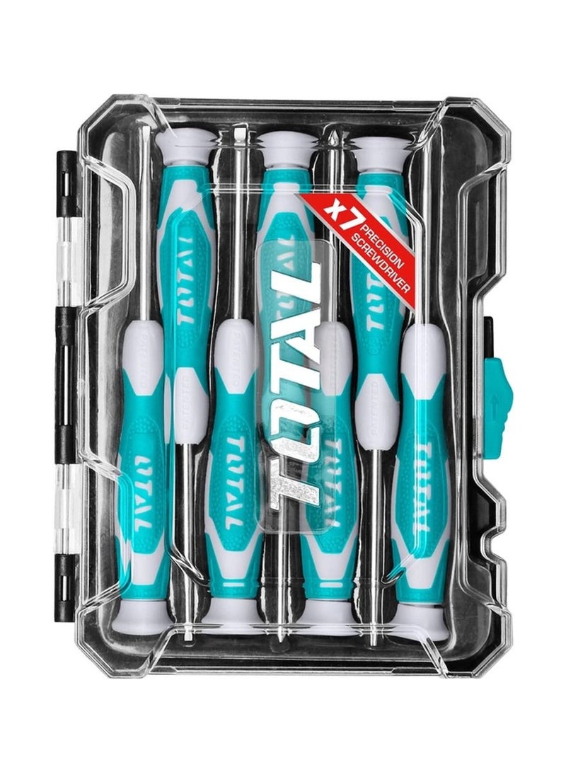 TOTAL Precise Screwdriver Set 7 Pcs Multicolour - Model: THT250726 - Image 1