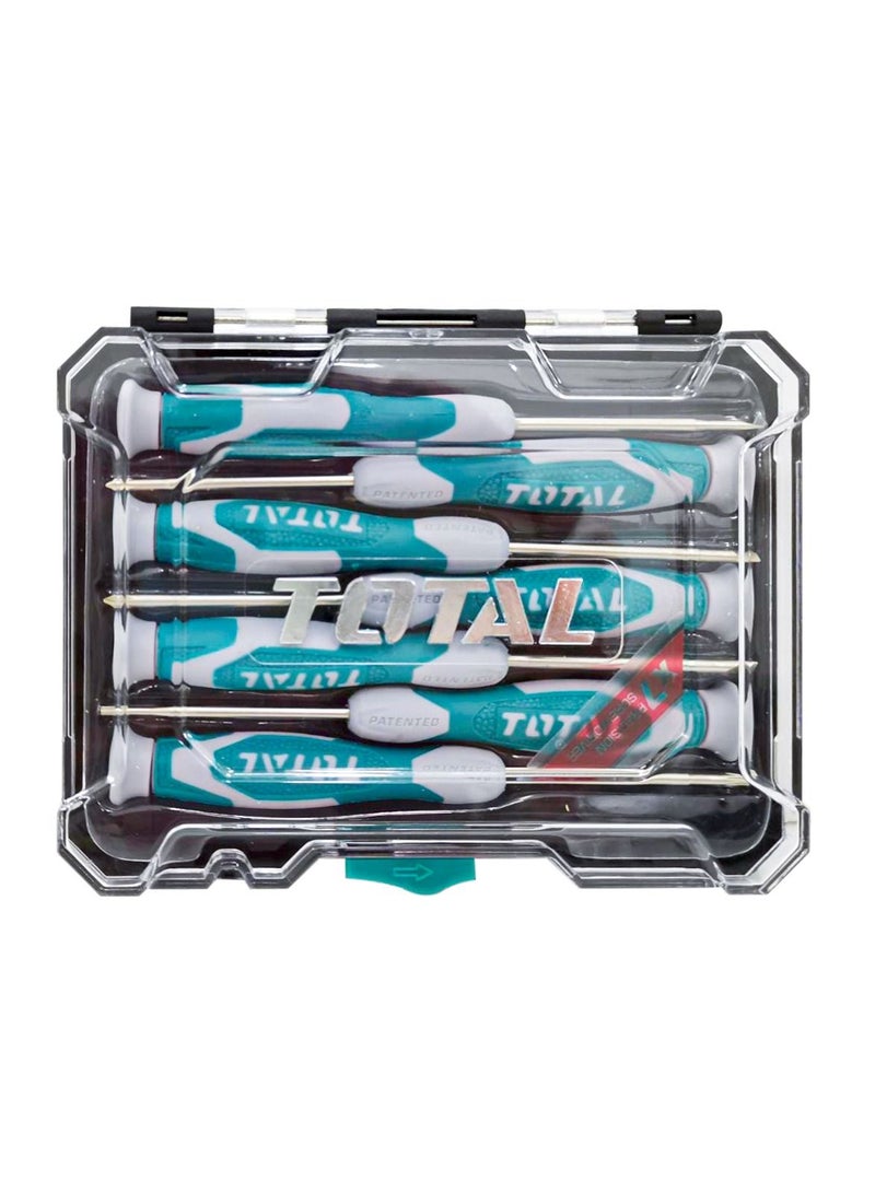 TOTAL Precise Screwdriver Set 7 Pcs Multicolour - Model: THT250726 - Image 2