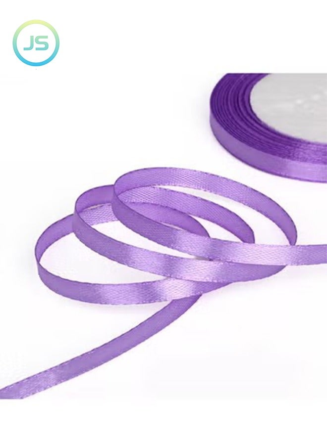 JS Light Purple Ribbon 7mm x 23 Meters Solid Color Satin Gift Ribbon for Crafting, Gift Wrapping, Party Favors, Wedding Decorations, Bow Making, Bouquets, Sewing Projects & Craft Supplies - Image 1