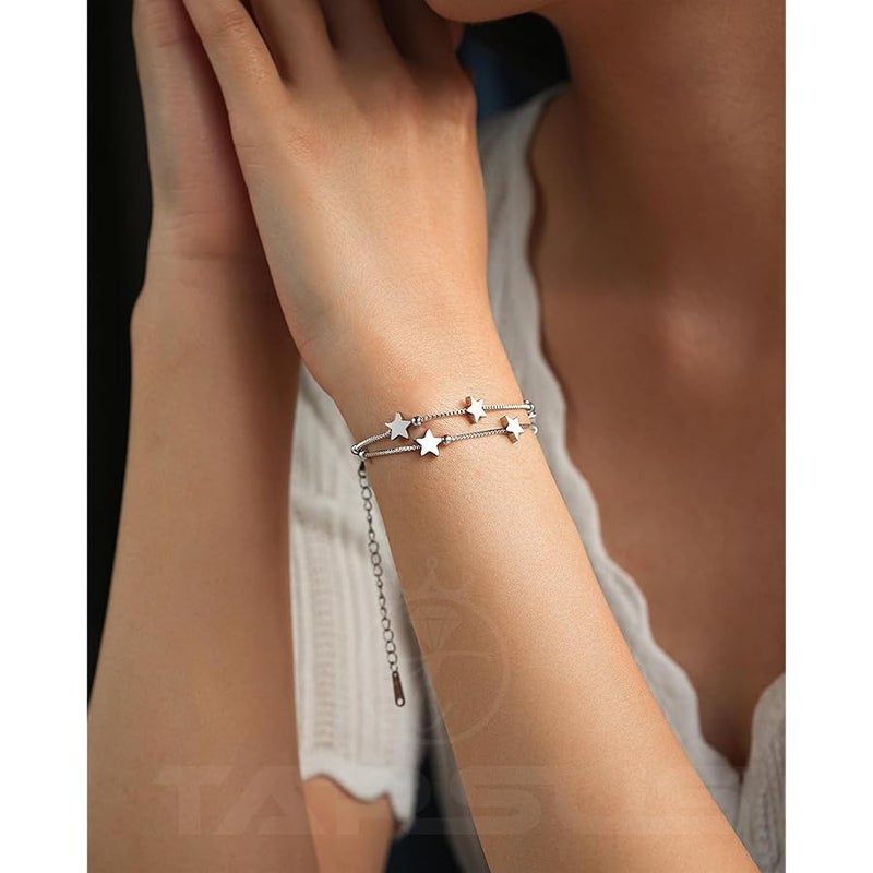 Tarsus Gift for Friend, True Friends Like Stars are Always There, Woman Friendship Gifts Idea, Star Bracelet for Bestie Soul Sister Christmas/Birthday/Mothers Day - Image 3