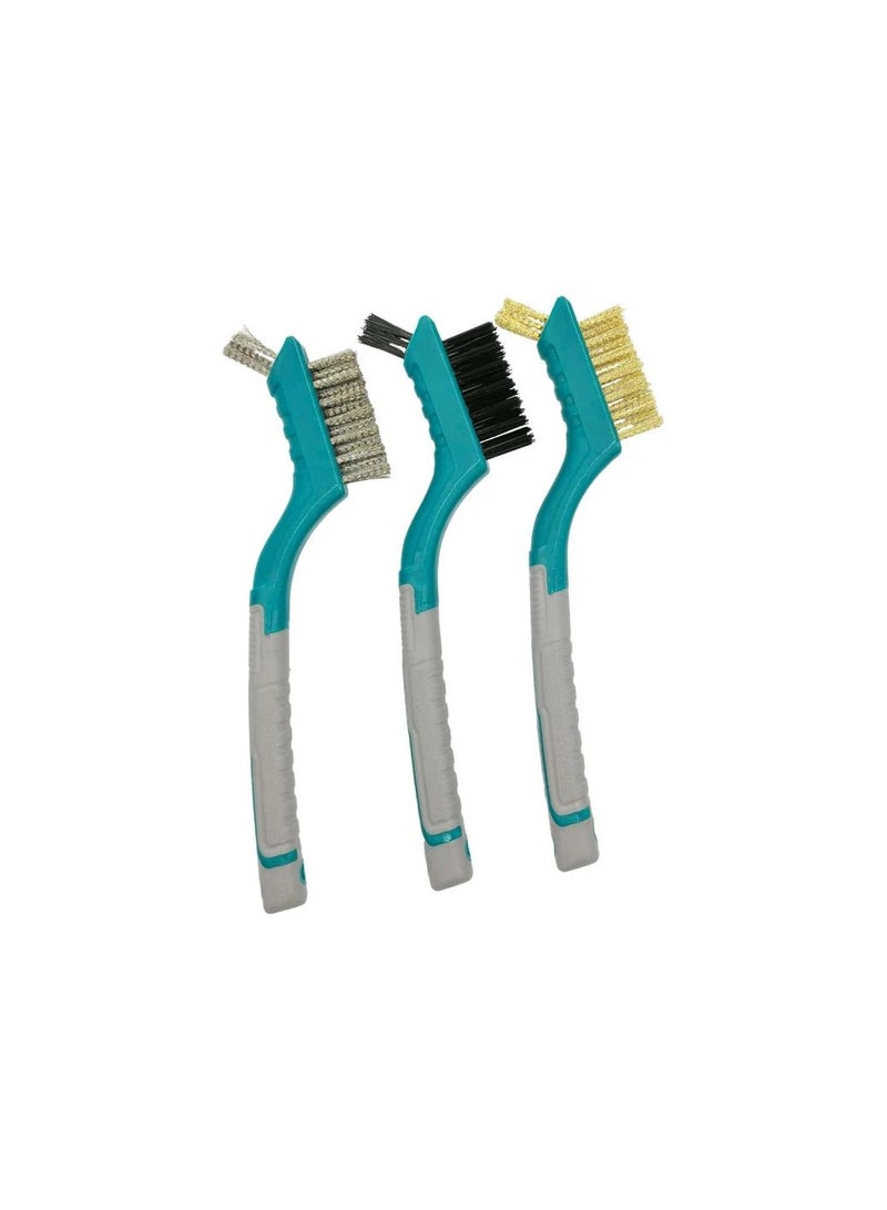 TOTAL Abrasive Wire Brush 3PCs Set 180mm 7 Cleaning Brush 3 Pcs Set  TAC38033 - Image 2