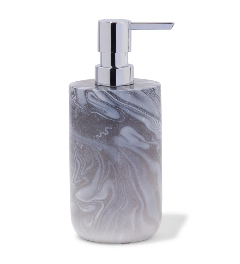 OBSESSIONS Set of 4 Pc Polyresin Bathroom Set Silver - Image 3