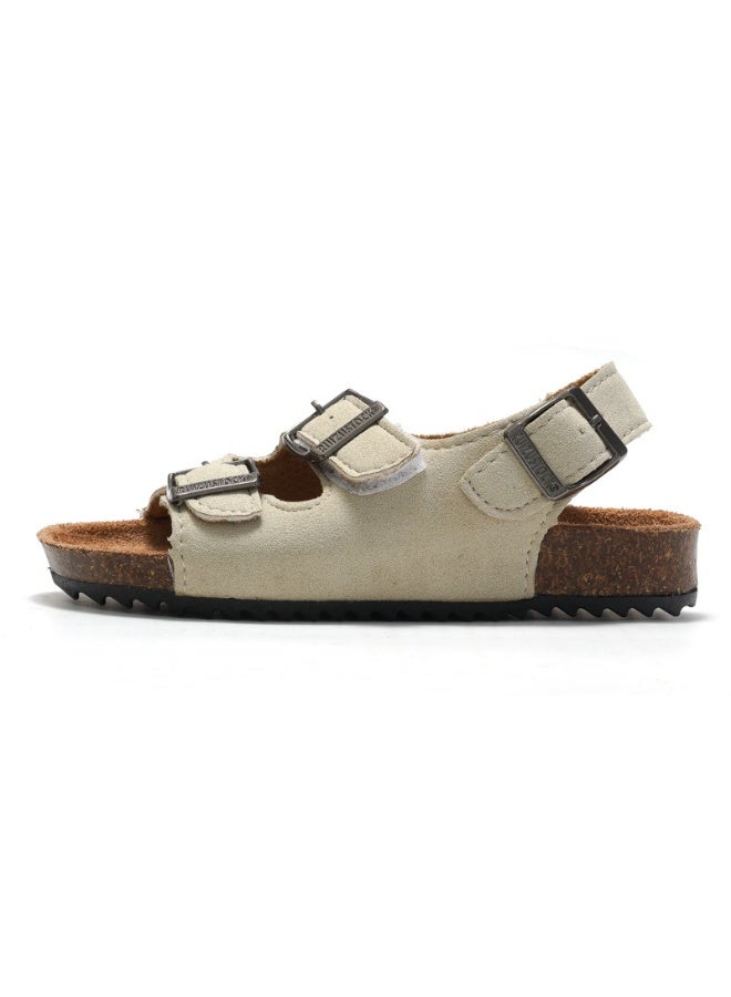 NIBEMINENT For Children Sandals Girls And Boys Sandals Breathable Flats Shoes Summer Comfortable cork sandals  - Image 1