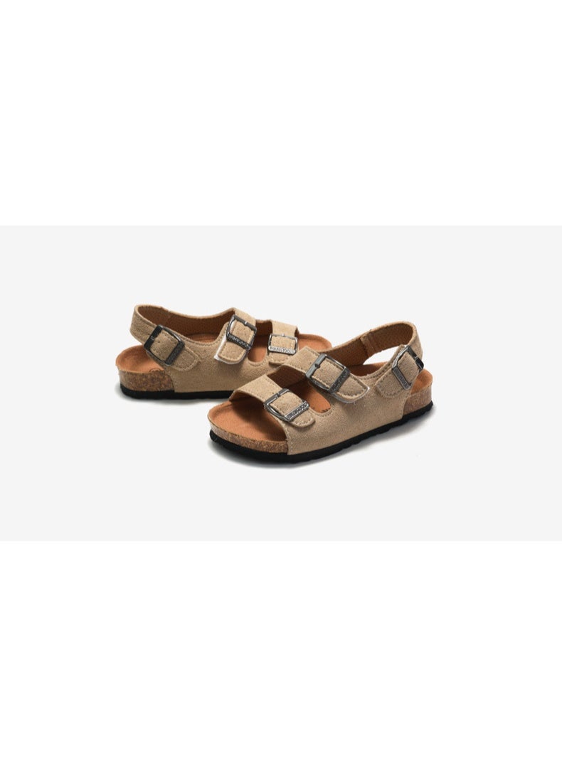 NIBEMINENT For Children Sandals Girls And Boys Sandals Breathable Flats Shoes Summer Comfortable cork sandals  - Image 3