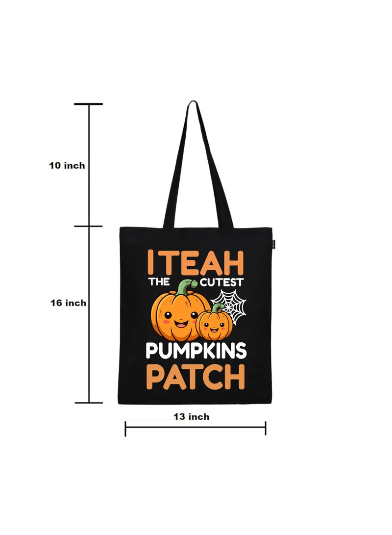 برينت شوب فور مي حقائب حمل صديقة للبيئة - أكياس حلوى قماشية قابلة لإعادة الاستخدام مع مقابض حقائب سوداء للحفلات ذات تصميمات - مثالية للبقالة والاستخدام اليومي - Image 5