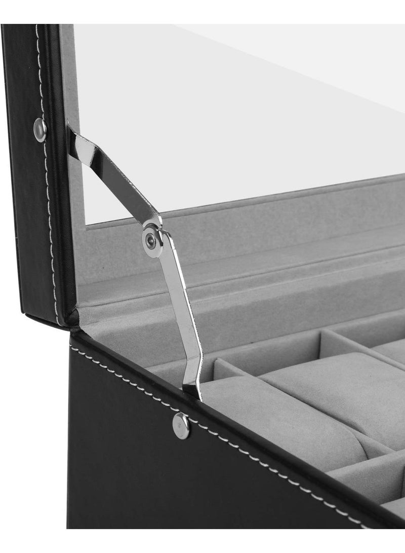 BLOOMING TIME Double-Layer Jewelry Storage Box with Drawer – Watch & Jewelry Display Case - Image 3