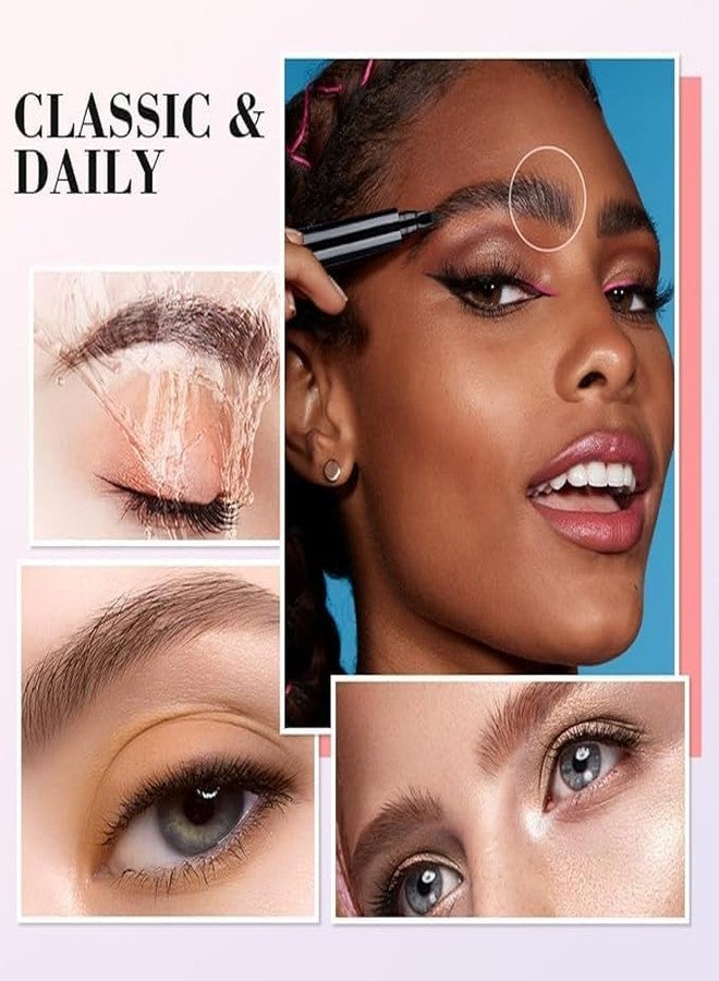 RUDSAA Magical Eyebrow Waterproof Brow Pencil, Eyebrow Contouring Pen,4 Tip Eye Brow Pencils for Women Makeup,natural & long-lasting finish 3d Microblading Eyebrow Pen Pencil,24h Smudge Proof (Black) - Image 3