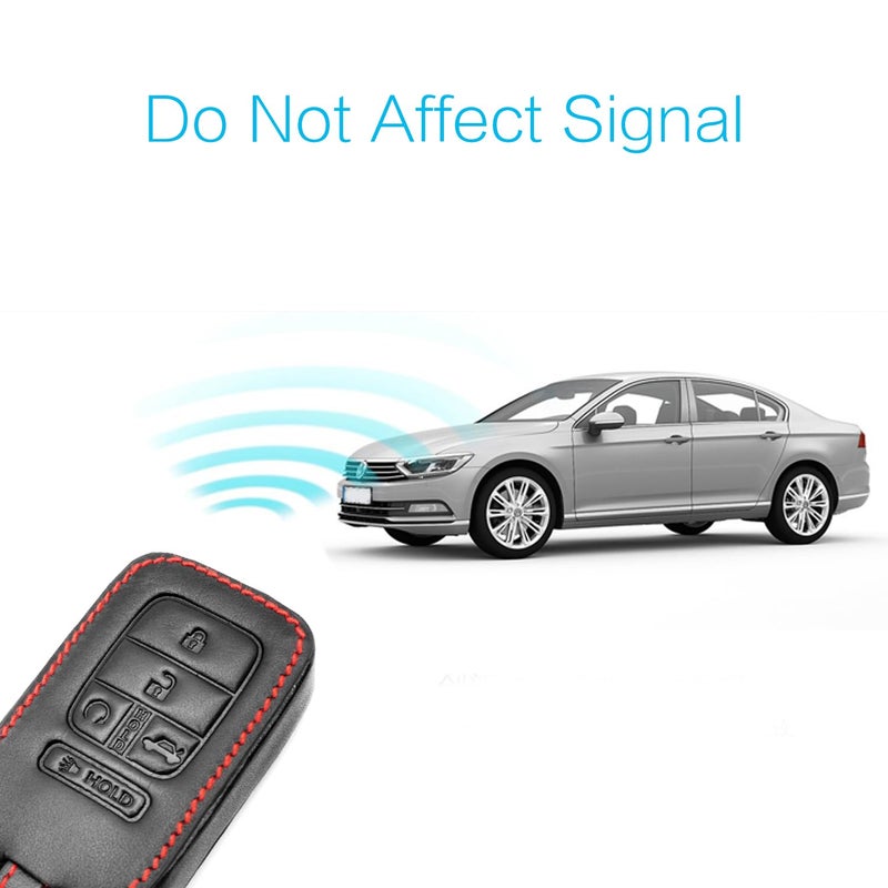 MECHCOS Compatible with Honda Accord Passport CR-V Civic Pilot HR-V Insight Key Fob Cover Case Leather Protector Key Chain Holder - Image 3