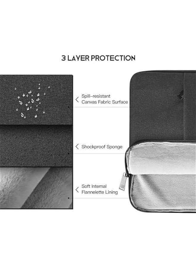 Arabest Black Water-Resistant Sleeve for 2025-2023 MacBook Air 15 Inch M2 M3 M4 Chip A2941 A3114 A3241 Laptop Carry Case Cover Slim Travel Bag  - Image 3