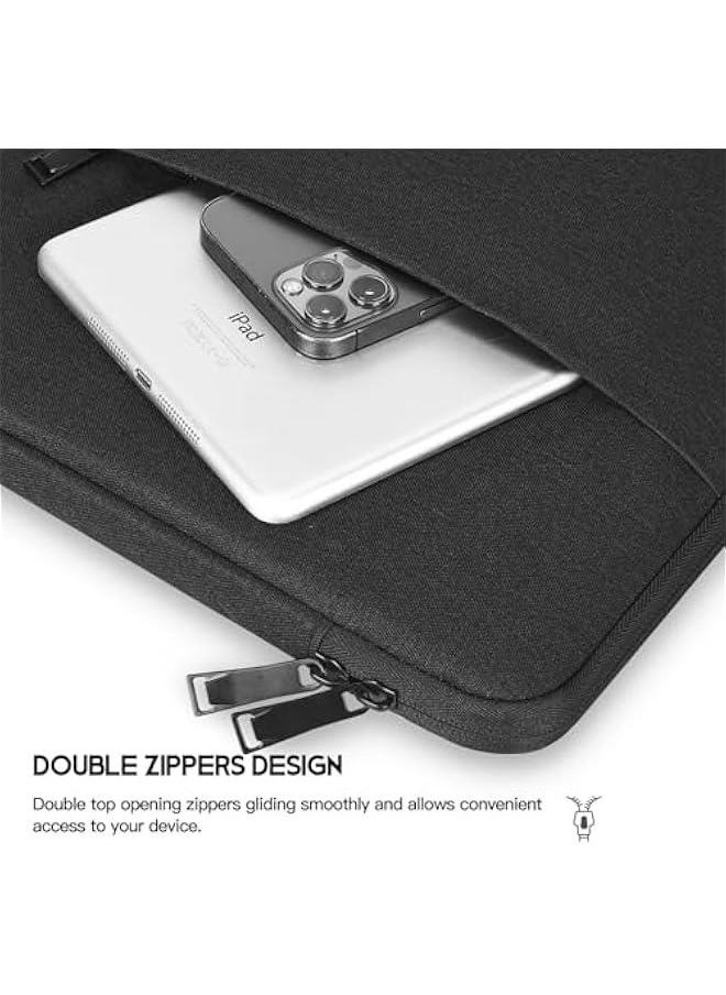 Arabest Black Water-Resistant Sleeve for 2025-2023 MacBook Air 15 Inch M2 M3 M4 Chip A2941 A3114 A3241 Laptop Carry Case Cover Slim Travel Bag  - Image 4