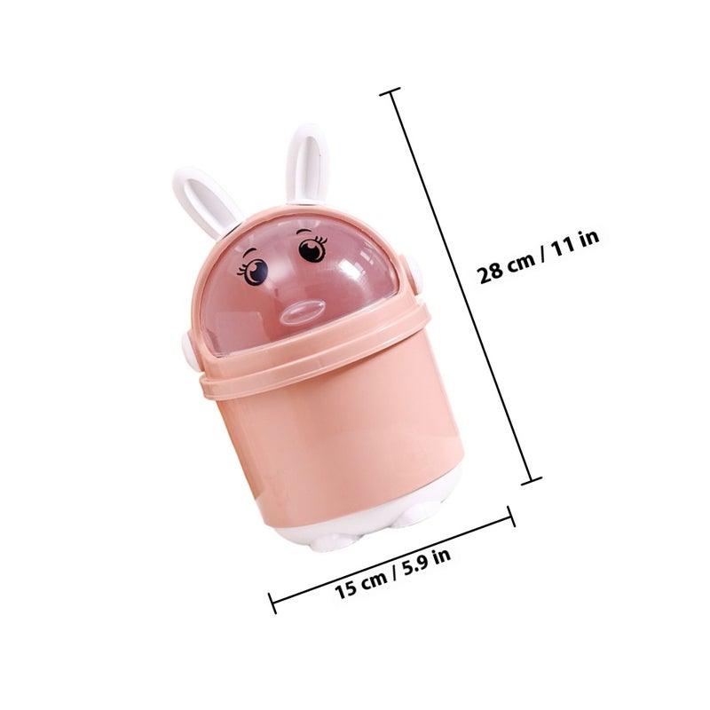 Mini garbage can, compact and portable for desktop use, durable PP and PET material - Image 2
