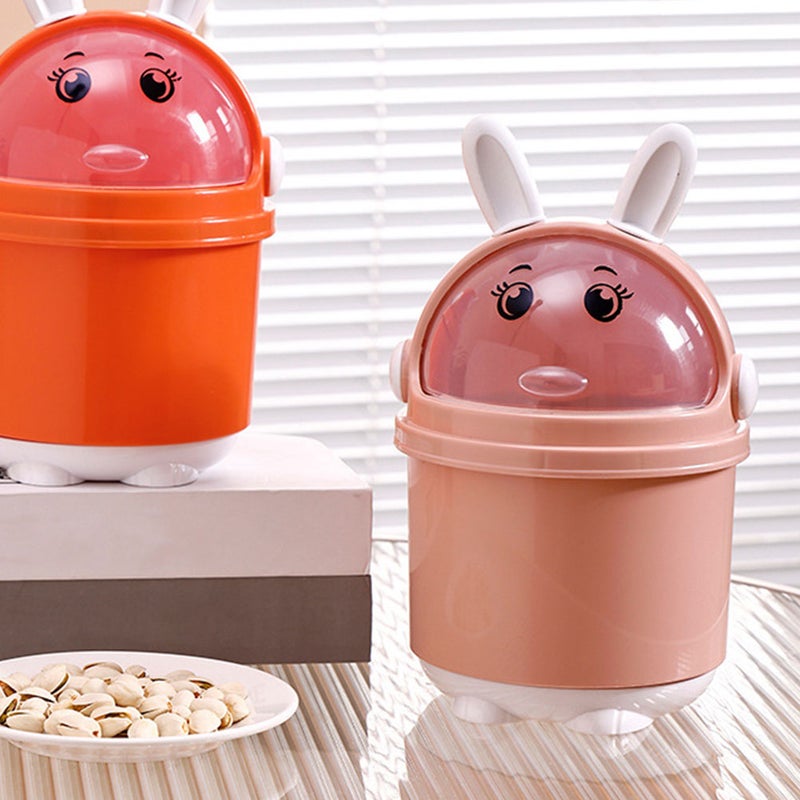 Mini garbage can, compact and portable for desktop use, durable PP and PET material - Image 4