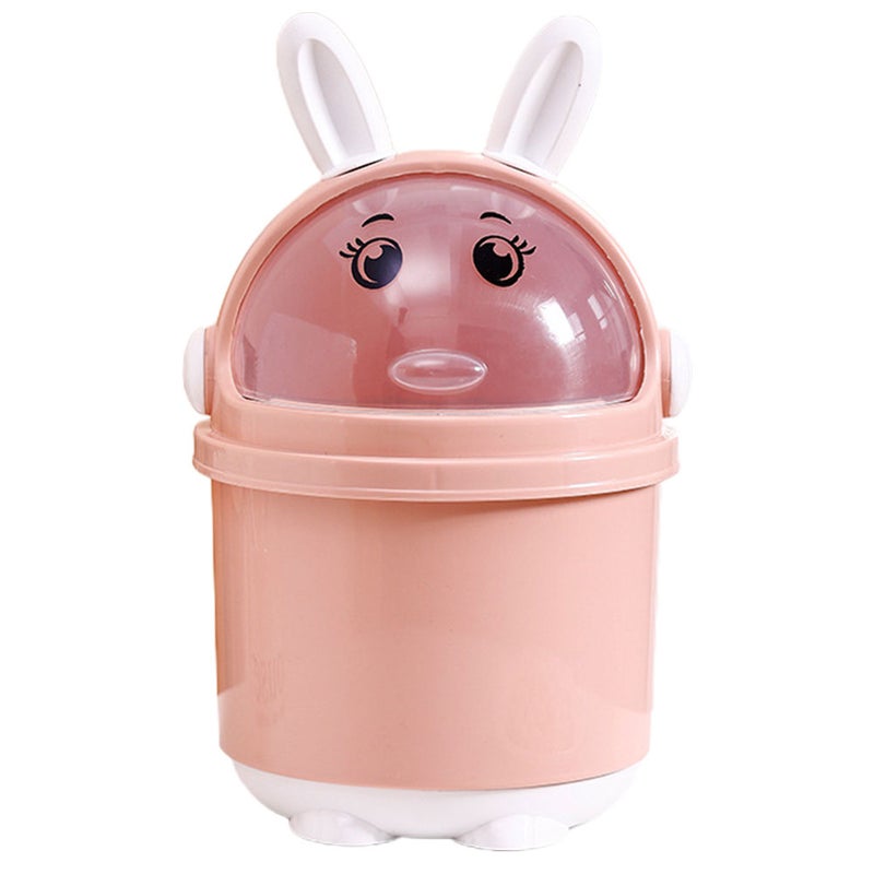 Mini garbage can, compact and portable for desktop use, durable PP and PET material - Image 1