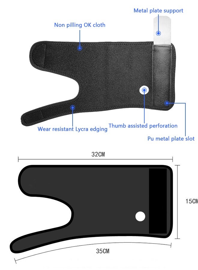 GROIC One Pair Wrist Compression Wrap Brace for Carpal Tunnel, Adjustable Support Strap bands, Wrist Brace Straps Sports Fixed Protection Steel Plate Palm , Removable Support Metal Sheet - Grey - Image 3