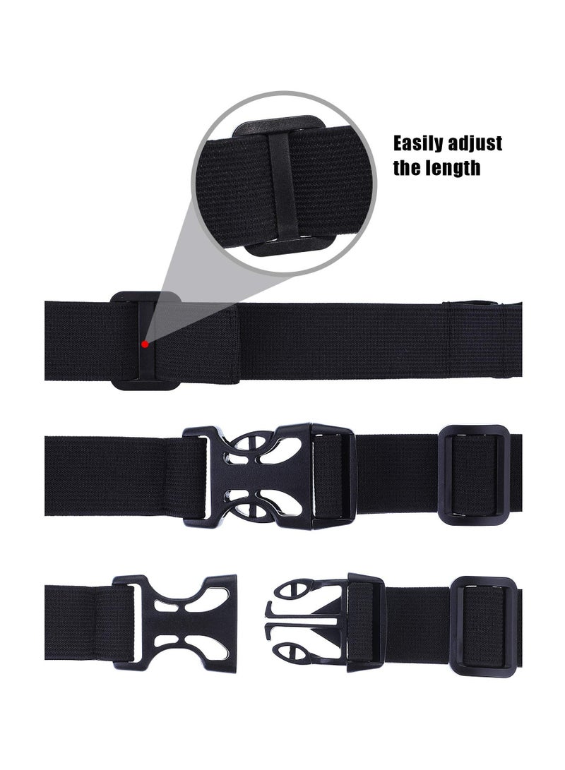 Y&D 2 Pieces Race Number Belt with 6 Gel Loops for Running Cycling Triathlon Marathon (Black and Blue) - Image 3