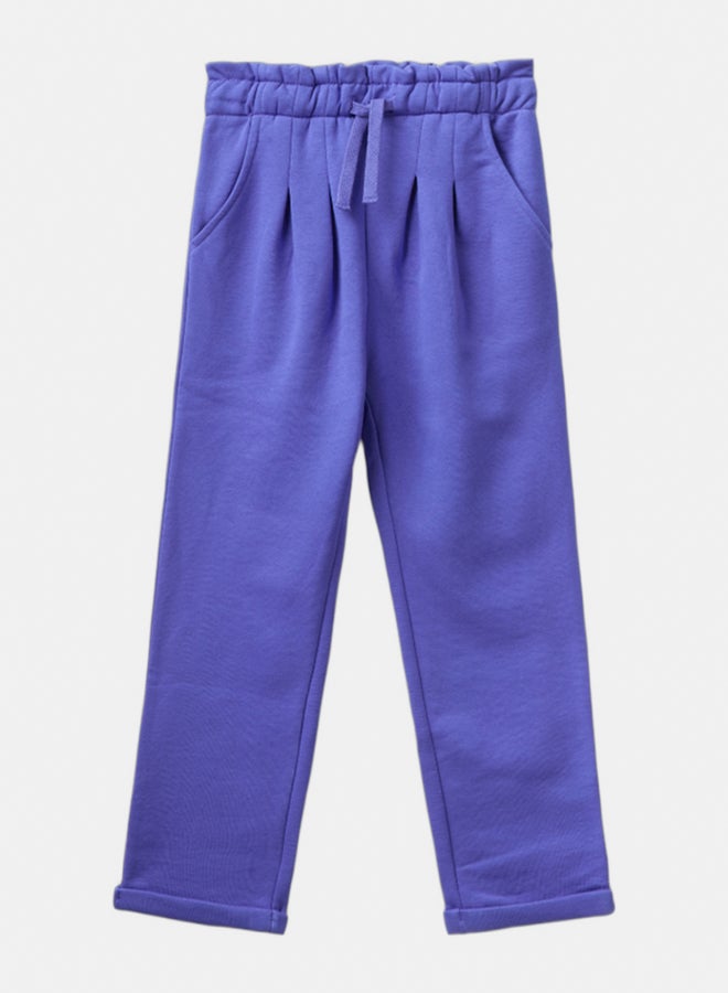 بينيتون بنطلون بنات مزموم الأعلى من قطنة دافئة - Image 1