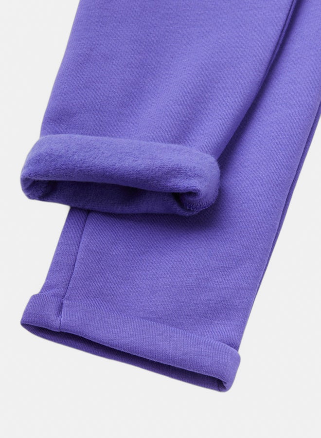 بينيتون بنطلون بنات مزموم الأعلى من قطنة دافئة - Image 2