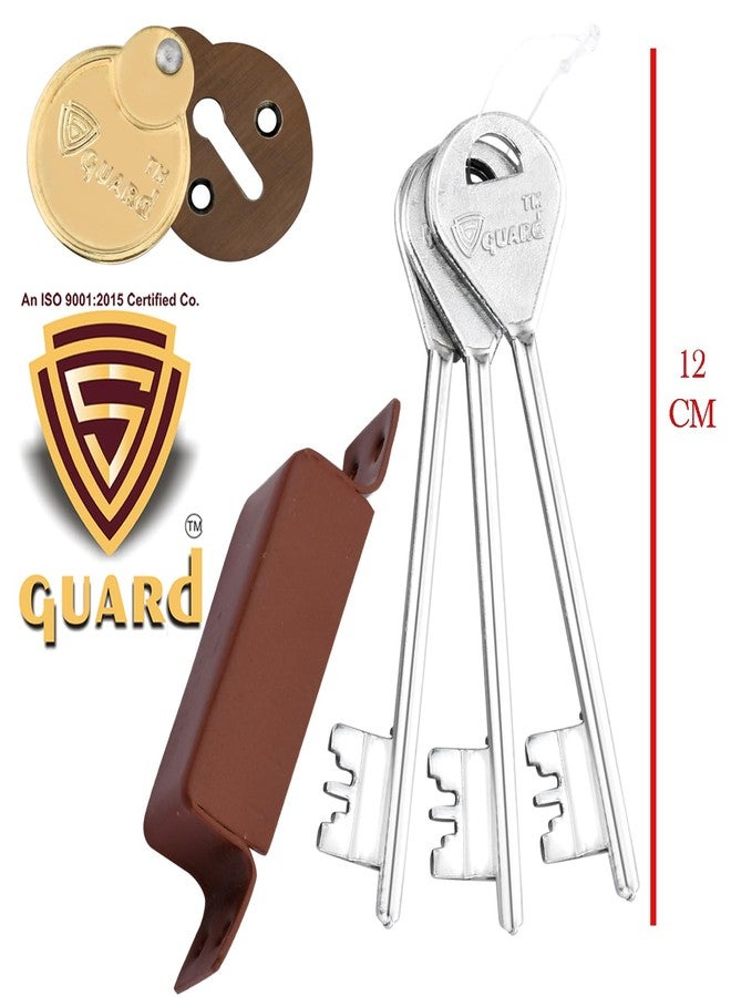 S-GUARD Door Lock for Shop, Main Gate, Godowns, Offices, Warehouse, Trucks - Powder Coated, 100MM, 10 Levers, Both Side Locking (Red) - Image 4