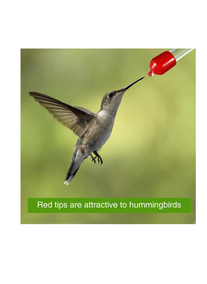 SYOSI - 6 PCS Hummingbird Feeder Tubes with BB Hummingbird Feeder Replacement Parts, Bendable Garden Bird Feeder with Stoppers (Red) - Image 1