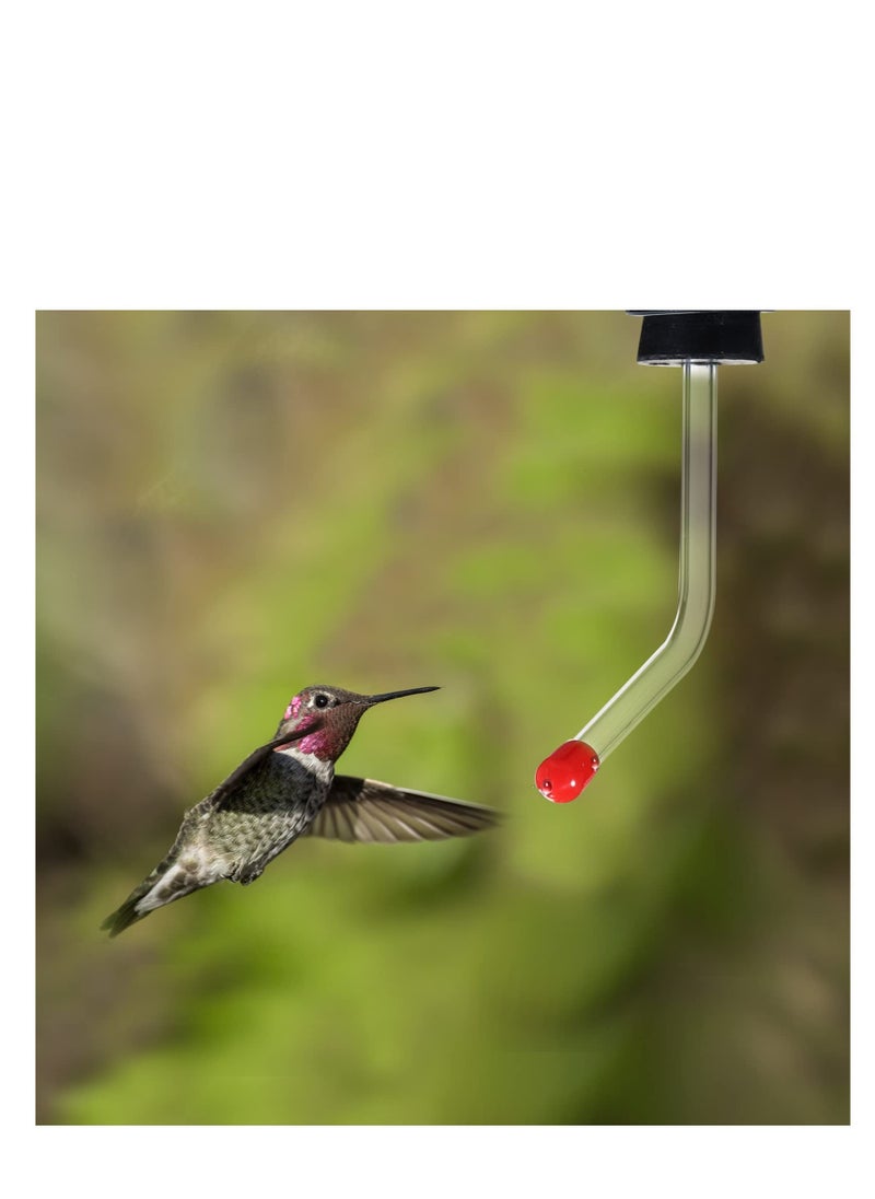 SYOSI - 6 PCS Hummingbird Feeder Tubes with BB Hummingbird Feeder Replacement Parts, Bendable Garden Bird Feeder with Stoppers (Red) - Image 1