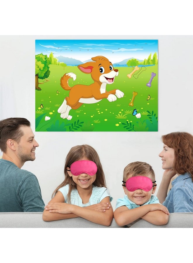 Morcheiong Pin The Tail on The Dog Birthday Party Game with 48pcs Bones, Give The Puppy A Bone Game for Kids' Dog Birthday Party Supplies - Image 5