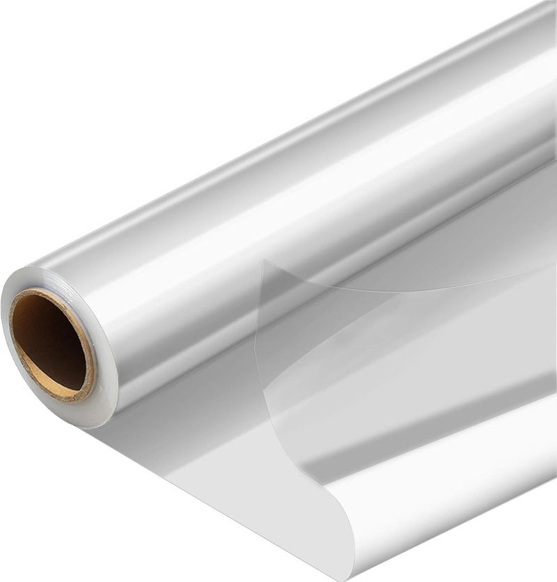Morepack Cellophane Wrap Roll, Width16 in x 100 Ft Plastic Gift Basket Wrap,Clear Wrapping Paper - Image 1
