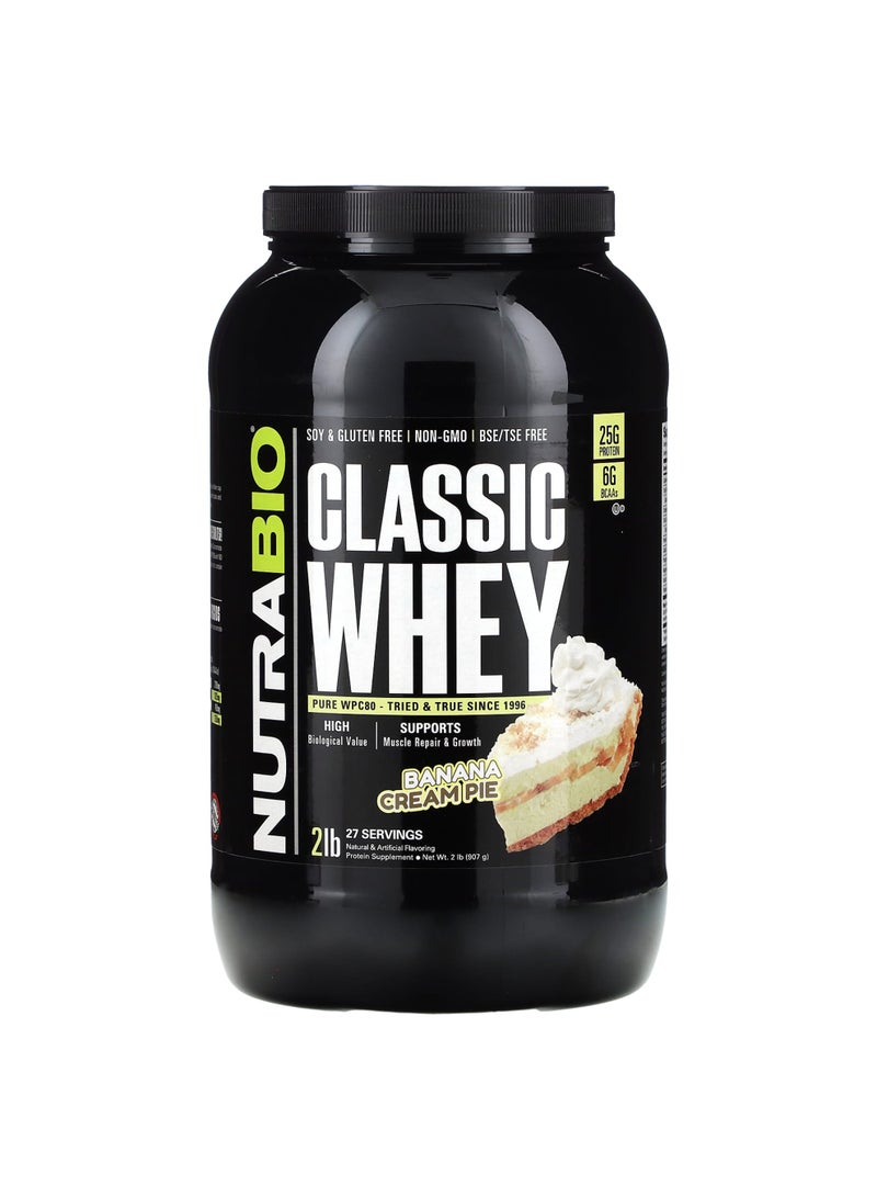 Classic Whey Protein, Banana Cream Pie, 2 lb (907 g)
