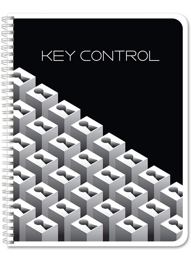 BookFactory BookFactory Key Control LogbookJournalKeys Log Book  120 Pages 85 x 11 WireO LOG1207CWPPKeyControl  - Image 1